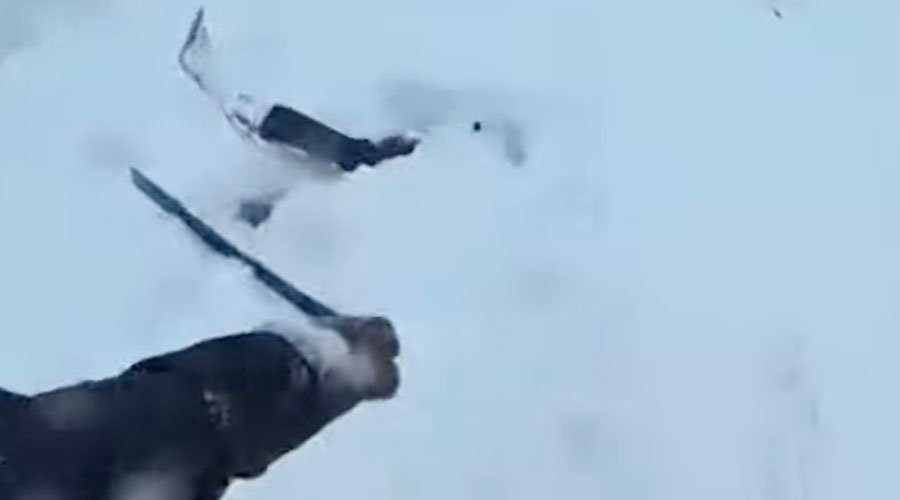 You have to see this! Skier rescued after being found buried in snow