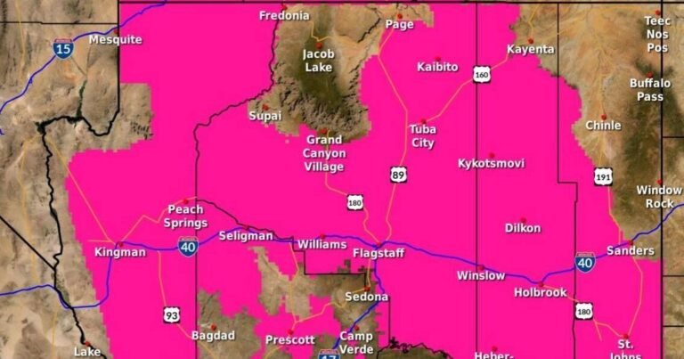 Red Flag Warning issued by NWS for northern Arizona on Saturday and Sunday