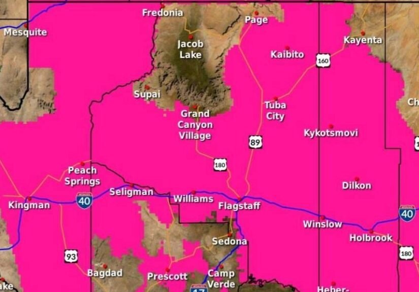Red Flag Warning issued by NWS for northern Arizona on Saturday and Sunday